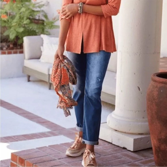 Soft Surroundings Ultimate DenimbRelaxed Straight Jean Size 16P - Picture 1 of 10